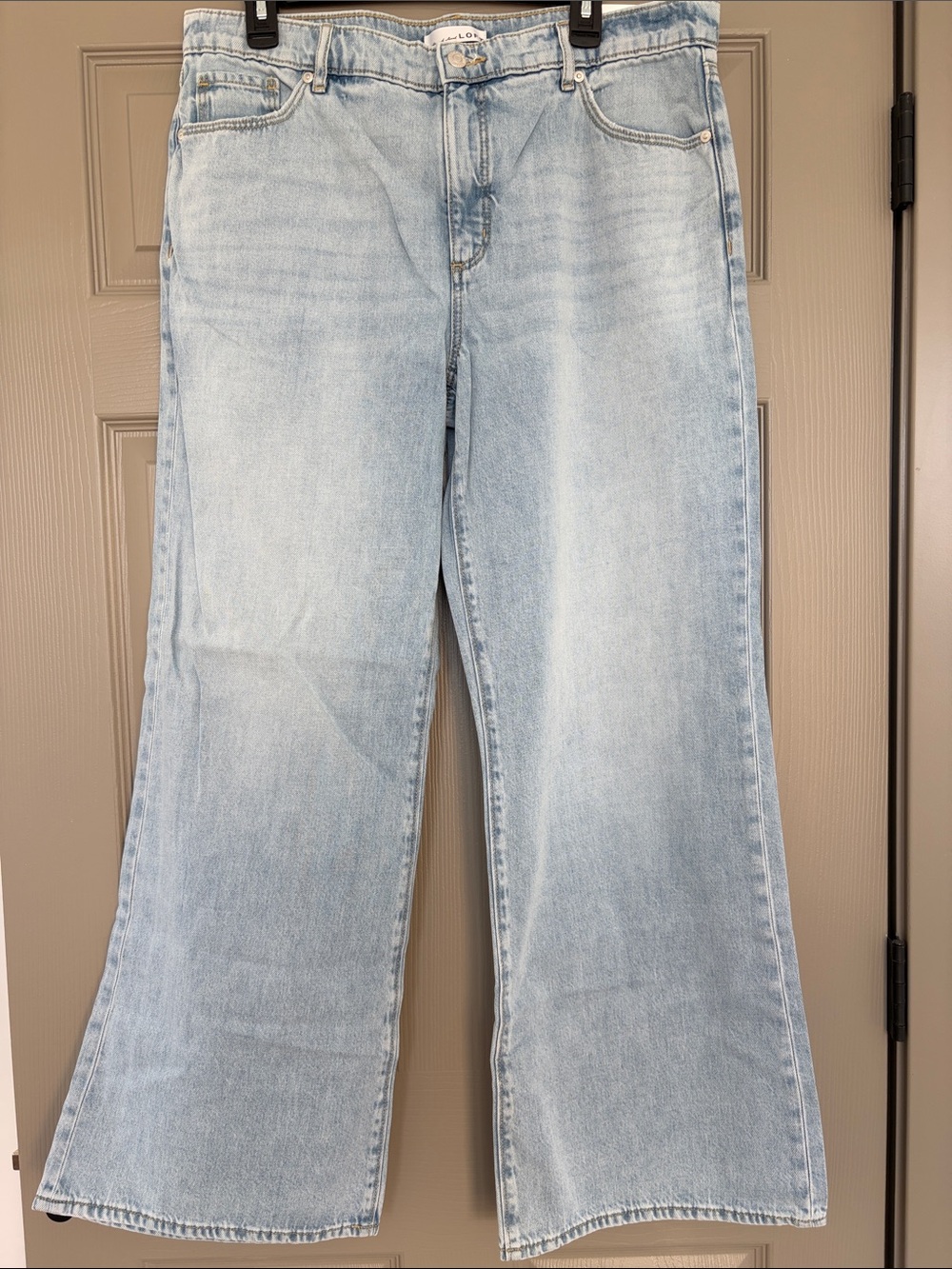 LOFT Light Wash Wide-Leg Jeans
